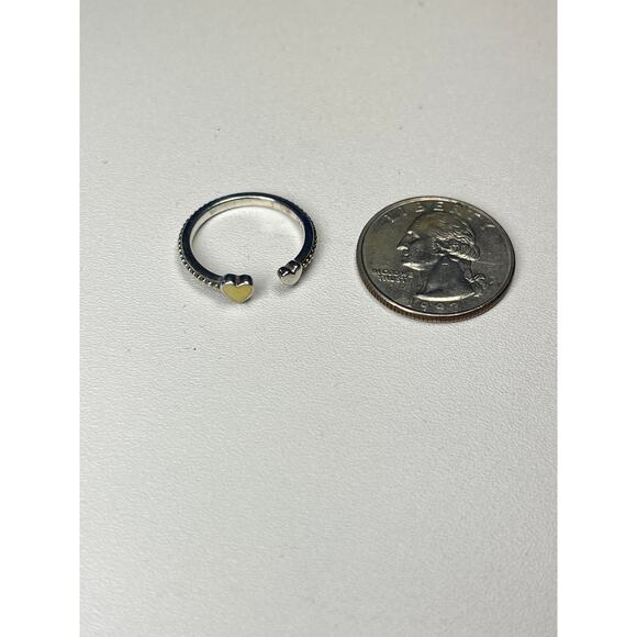 Pandora ALE 925 Sterling Silver & Enamel Heart Ring   Size 6.75 - Picture 5 of 6